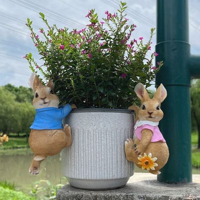 装饰布置花园花盆植物绿植室内阳台树脂小摆件小盆栽家鱼缸造景厂