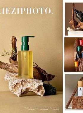 森林场景原实木桩圆木头片异形树枝陈列拍照道具ins装饰静物摄影