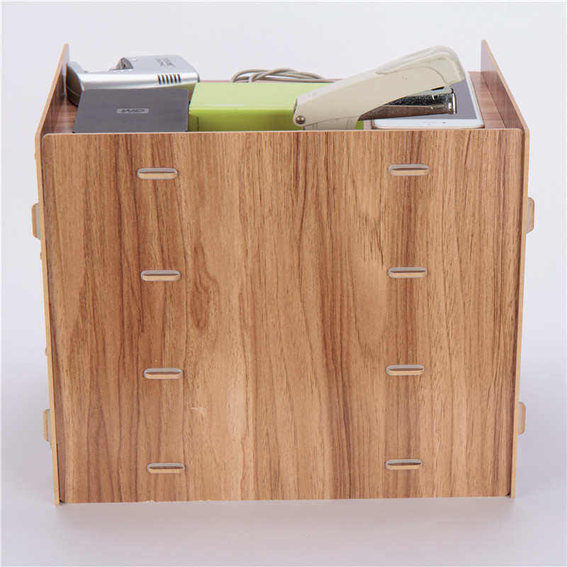 A4专用多层木质文件桌面收纳盒资料架办M公室用品置物柜杂志储物