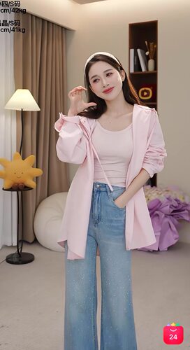 【小四自留款】【高品质！高品质】包容性好~百百棉宽松连帽外套