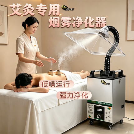 艾灸烟雾净化器低噪音家用抽烟吸风排气风机专用无烟艾灸排烟系统