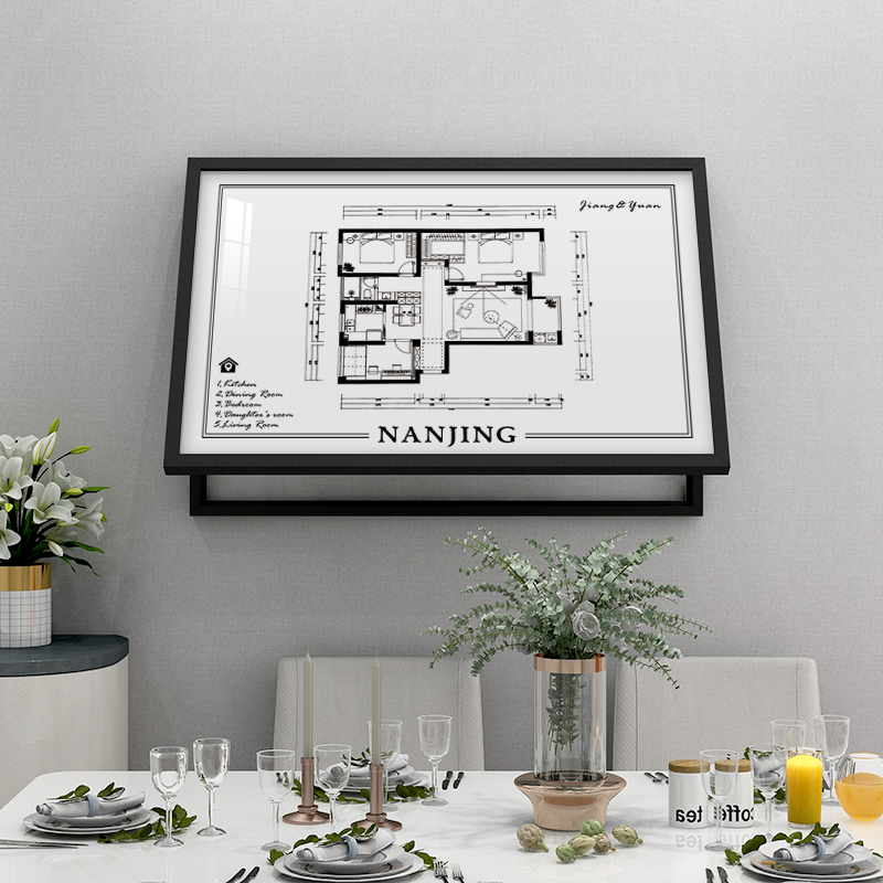 起贝定制户型图电表箱装饰画房屋平面设计图配电箱遮挡开关盒挂画图片