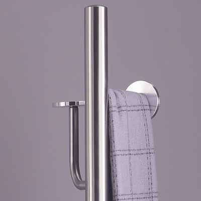 不锈钢加厚衣架落地卧室挂衣架客厅立式转角单杆式结实耐用简易