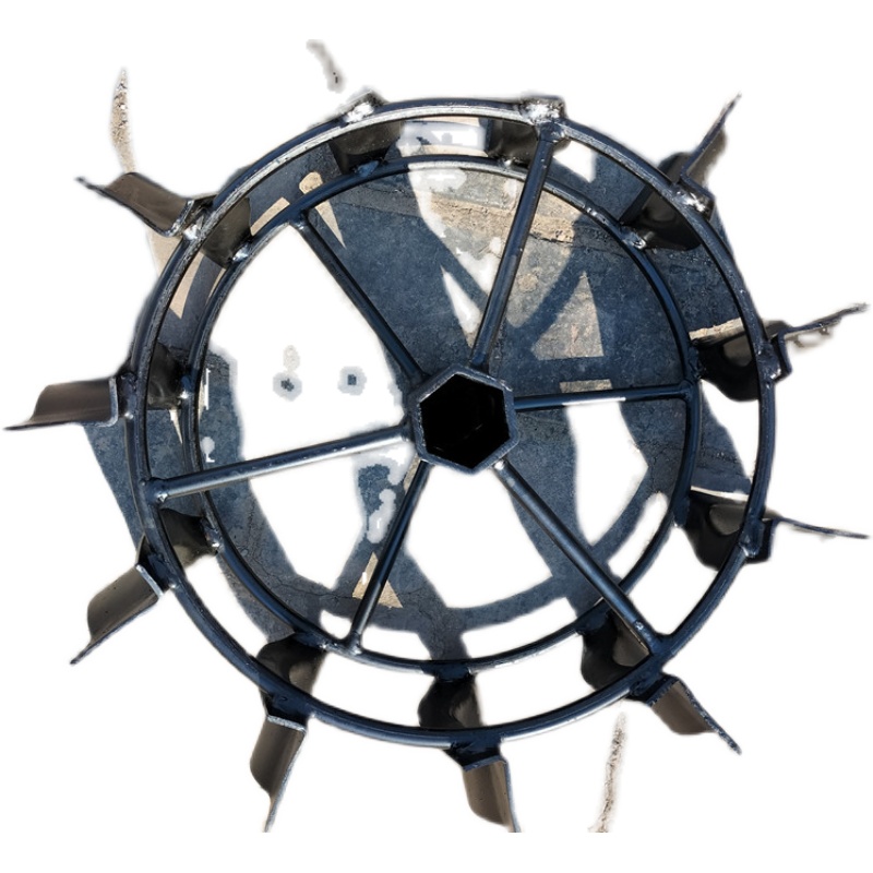 微耕机旋耕机配件双圈加宽防滑轮行走轮铁轮子一对轮距加宽可调节