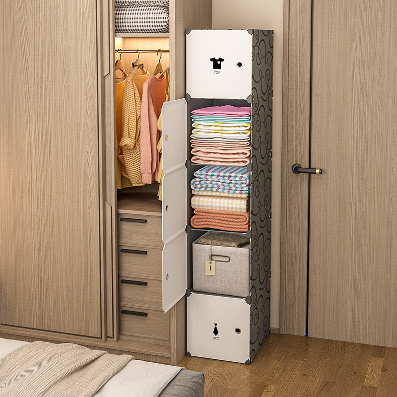 简易衣柜占地小型宿舍单人结实耐用家用卧室窄挂组装收纳储物柜子