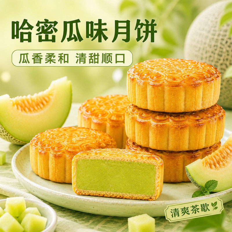 水果月饼传统手工零食香橙哈密瓜草莓凤梨葡萄水蜜桃中秋糕点批发