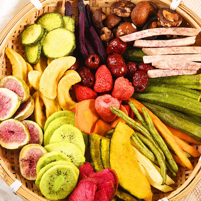 减肥解馋小零食0脂肪0卡无糖无添加剂非油炸0反式脂肪酸果蔬脆秋葵脆香菇脆即食营养高钙儿童孕妇轻食脱水蔬菜干综合水果干混合装