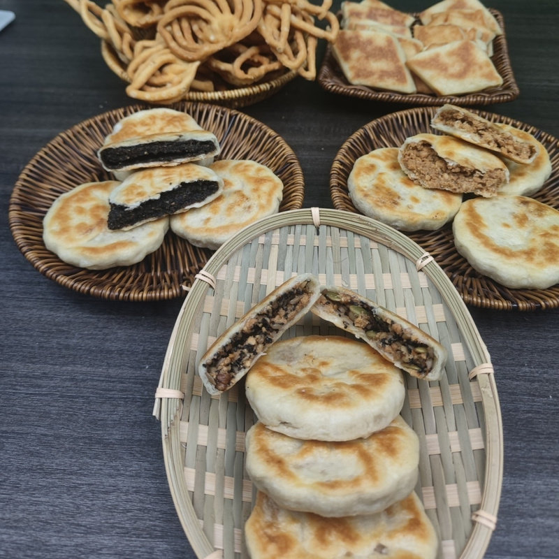 山东五莲纯手工月饼怀旧传统糕点零食喜干粮水饼纯花生油老式80后