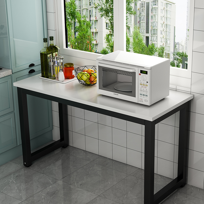 家用厨房置物架落地单层切菜桌子台面微波炉烤箱架子多功能操作台
