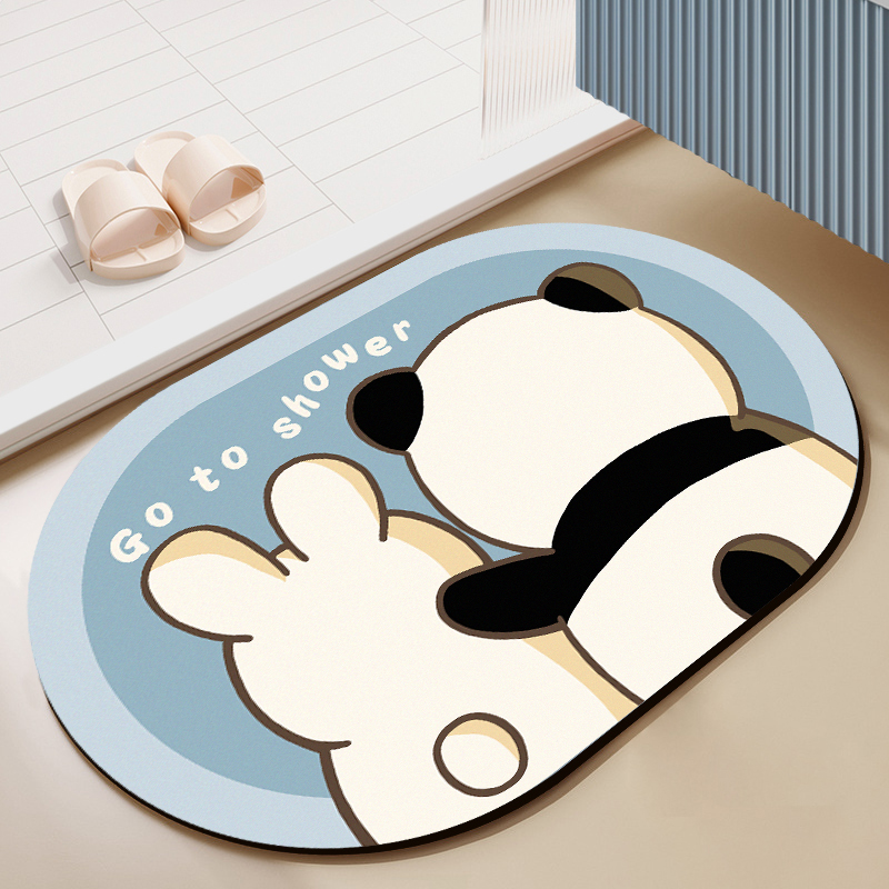 硅藻泥软垫可爱吸水垫家用地毯浴室门垫厕所门口防滑卫生间地垫