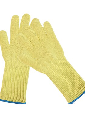 加厚双层芳纶耐高温500度防火防切割隔热防烫手套耐磨锅炉36/48cm