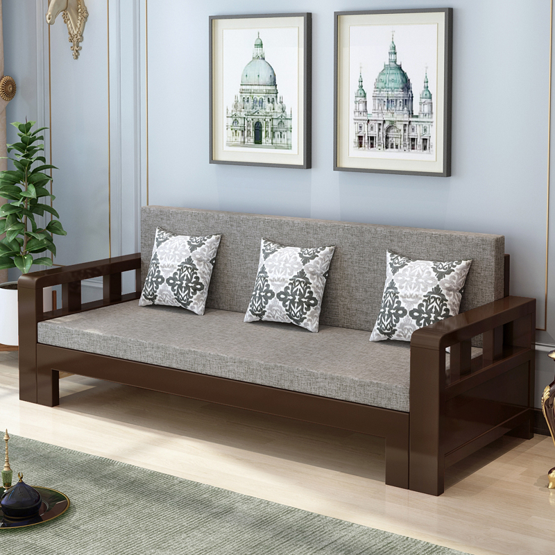 实木沙发床两用单人双人可折叠坐卧床1.5m小户型多功能储物沙发床