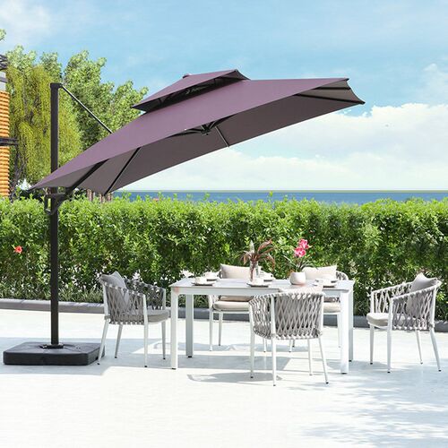 户外遮阳伞露台阳台露天摆摊太阳伞别墅花园室外小型罗马伞庭院伞