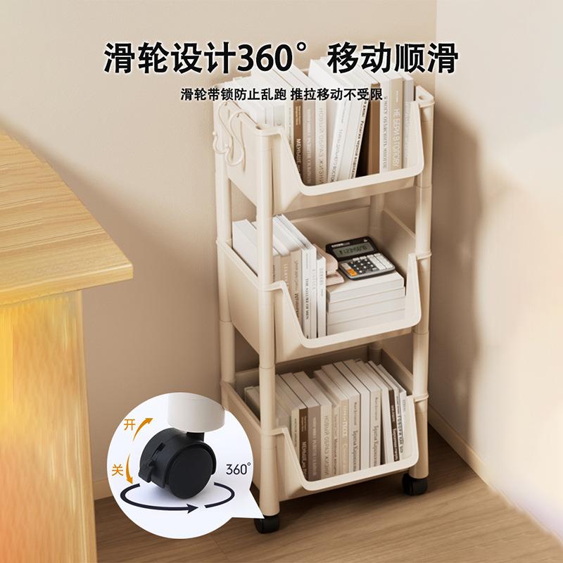 小推车置物架家用桌边整理收纳落地式多层可移动大容量收纳架