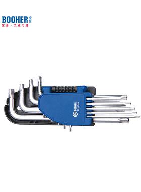 宝合(BOOHER)公制英制加长平头球头花型铬钒钢内六角扳手合金组套