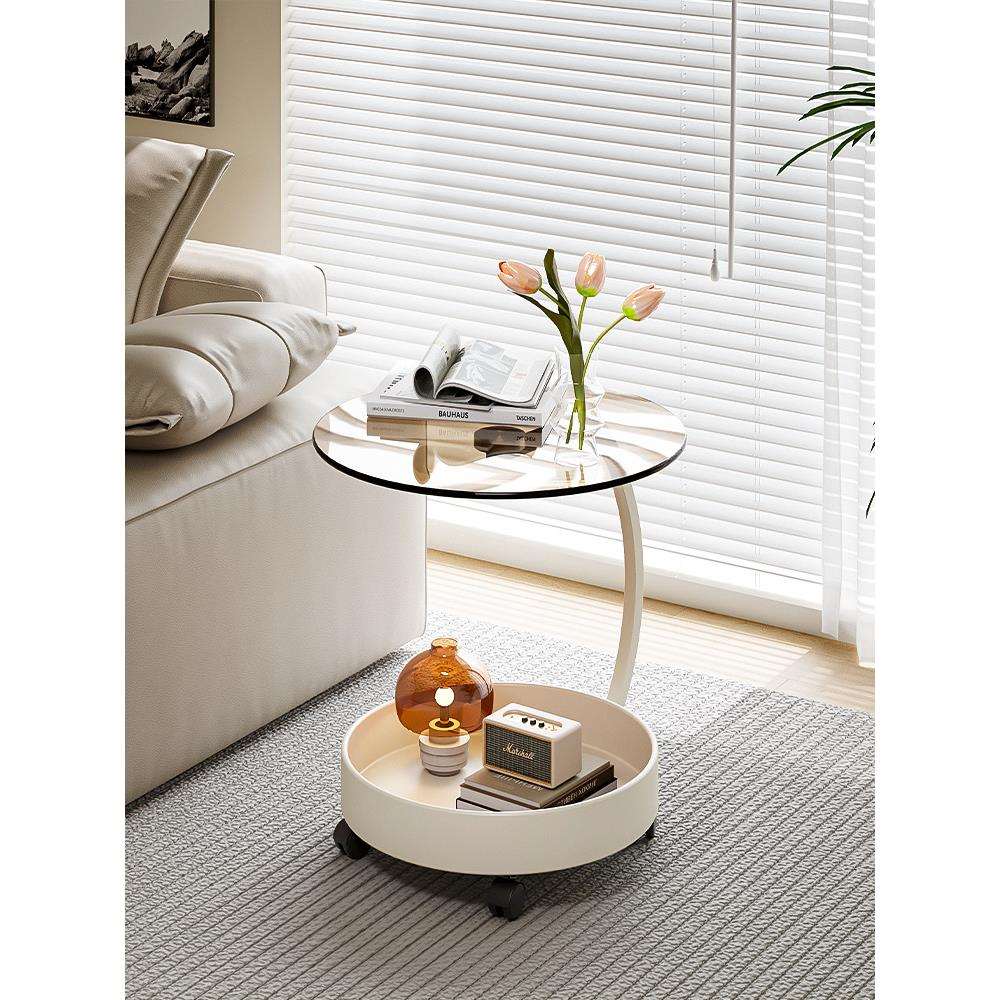 沙发边几家用角几收纳小推车置物架客厅可移动茶几卧室床头柜推车