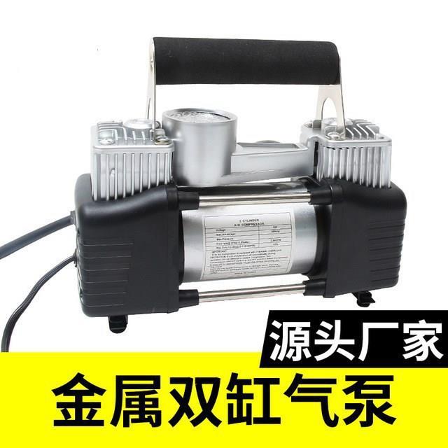 车载充气泵打气泵汽车大功率电动小轿车多功能便携式双缸高压轮胎