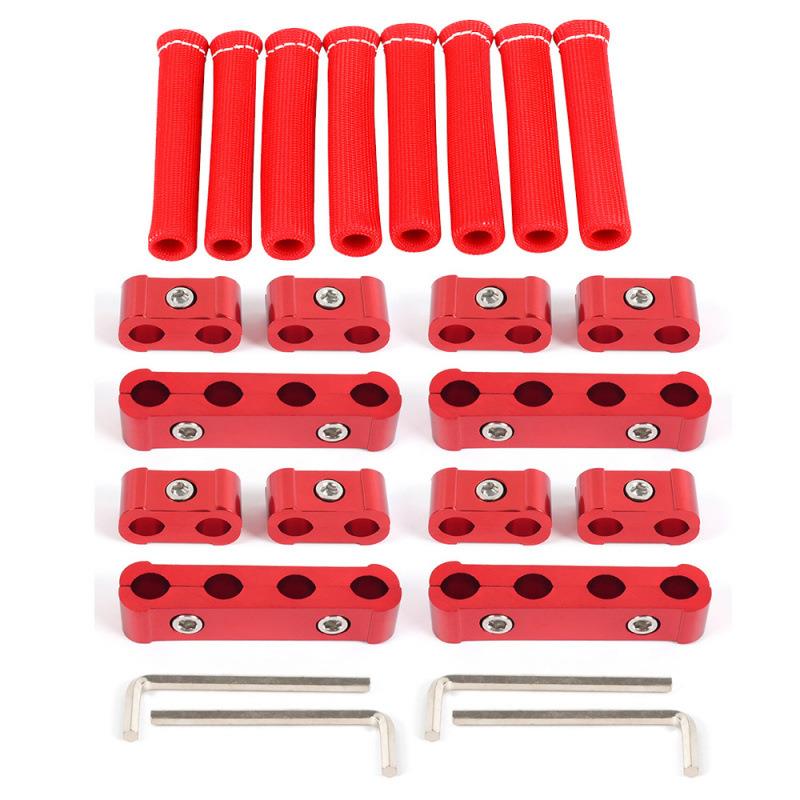 汽车改装配件火花塞线分离器点火线固定分隔器4孔软管线夹跨境