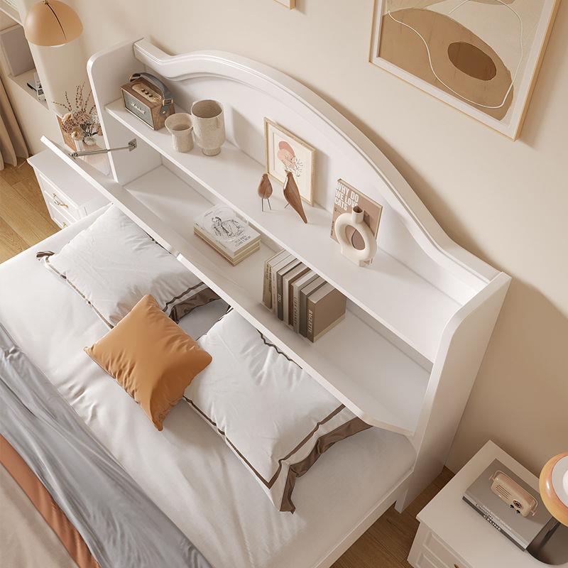 美式实木床1.5米现代简约双人床1.8x2米主卧家用民宿1.2m单人木床