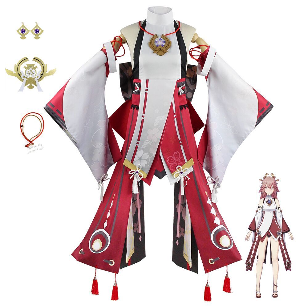 原神cos服暗纹面料鸣神大