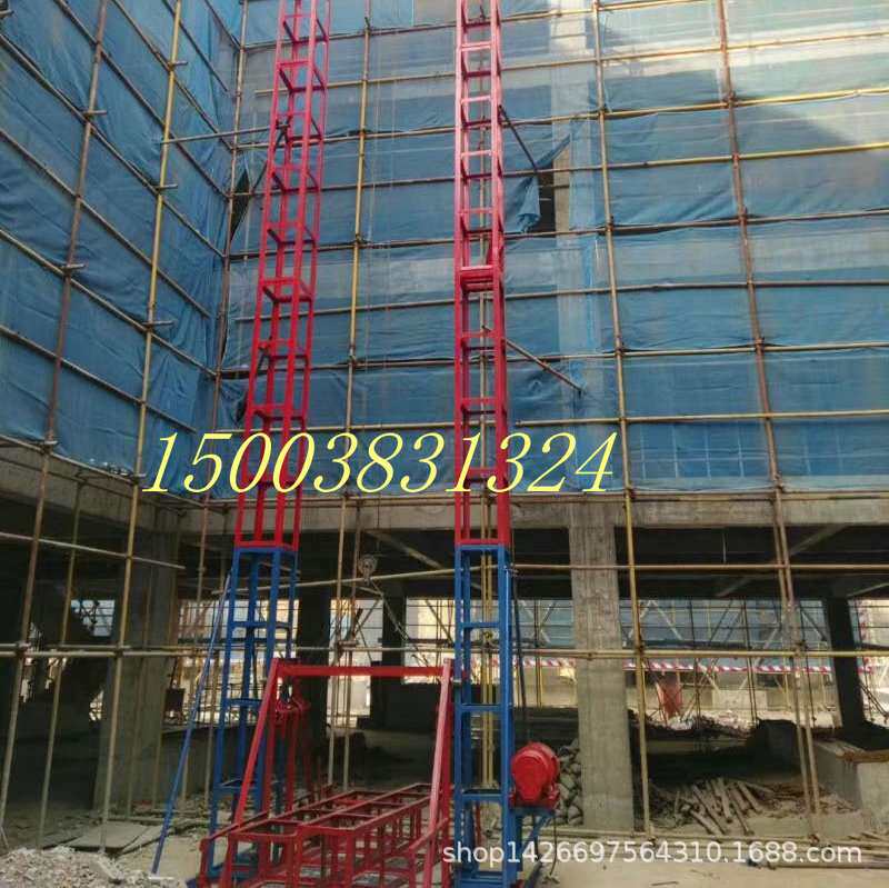 建筑用单笼物料提升机 安装方便 老式sse160型龙门架升降机