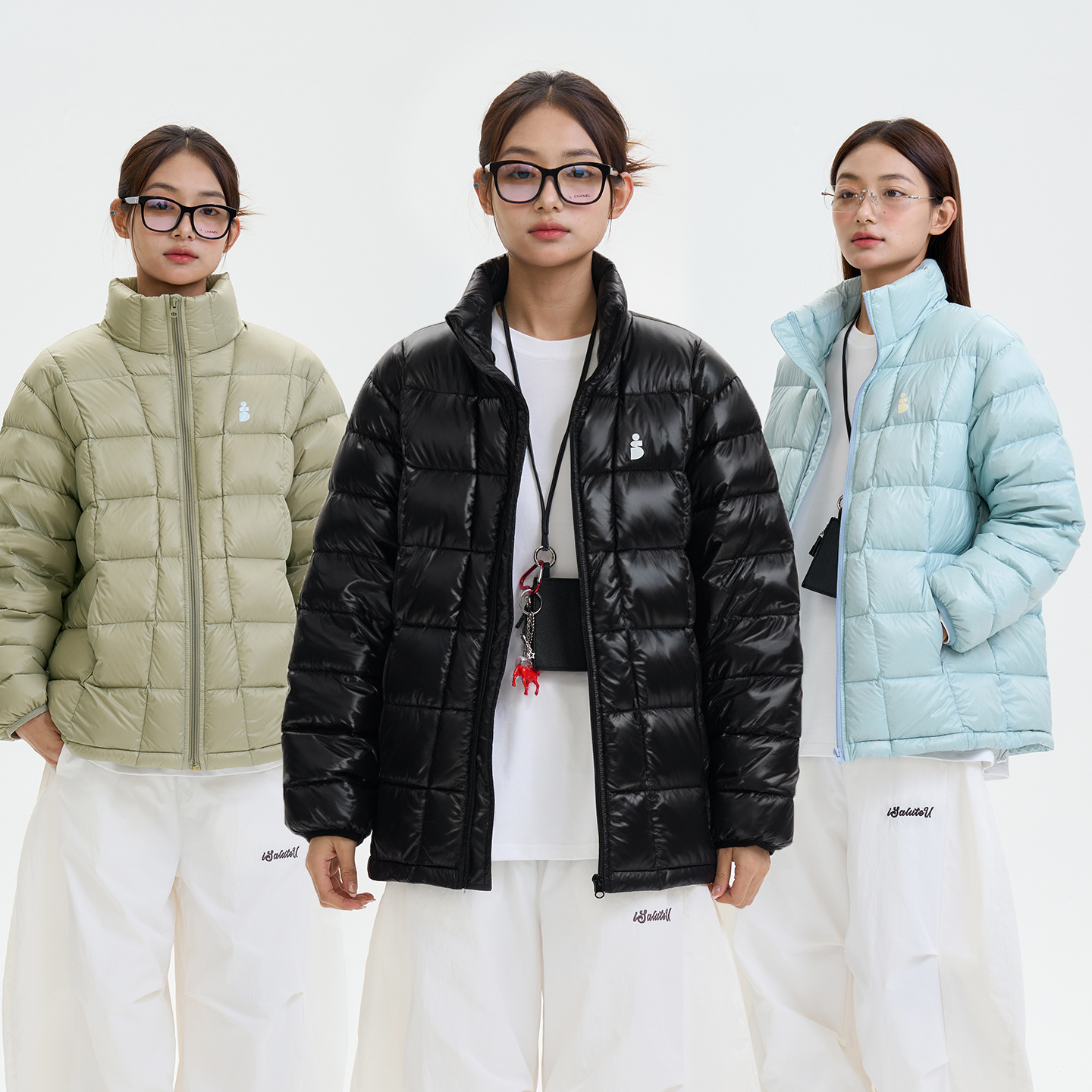 iSaluteU鸡块羽绒服90白鸭绒高蓬户外轻量化潮流冬季保暖情侣外套