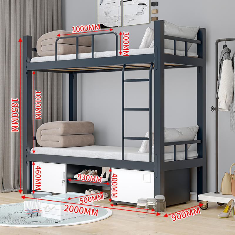 上床下桌组合床公寓高架床上下高低双层铁艺钢架床铁床学生宿舍床