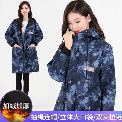 棉新款加绒妈妈罩套女衣厚男加厚外穿秋冬加羽绒服外套防油水冬季