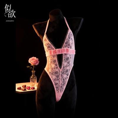 似欲Zerosophy爱心蕾丝开d连体衣