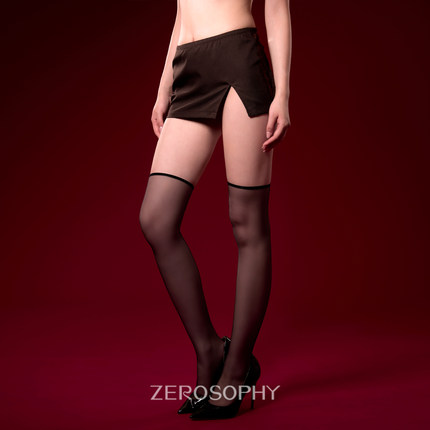 Zerosophy 「绝对领域」3D性感高透窄边长筒袜丝袜诱超薄辣妹防滑