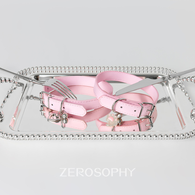 Zerosophy甜美情侣项圈choker粉
