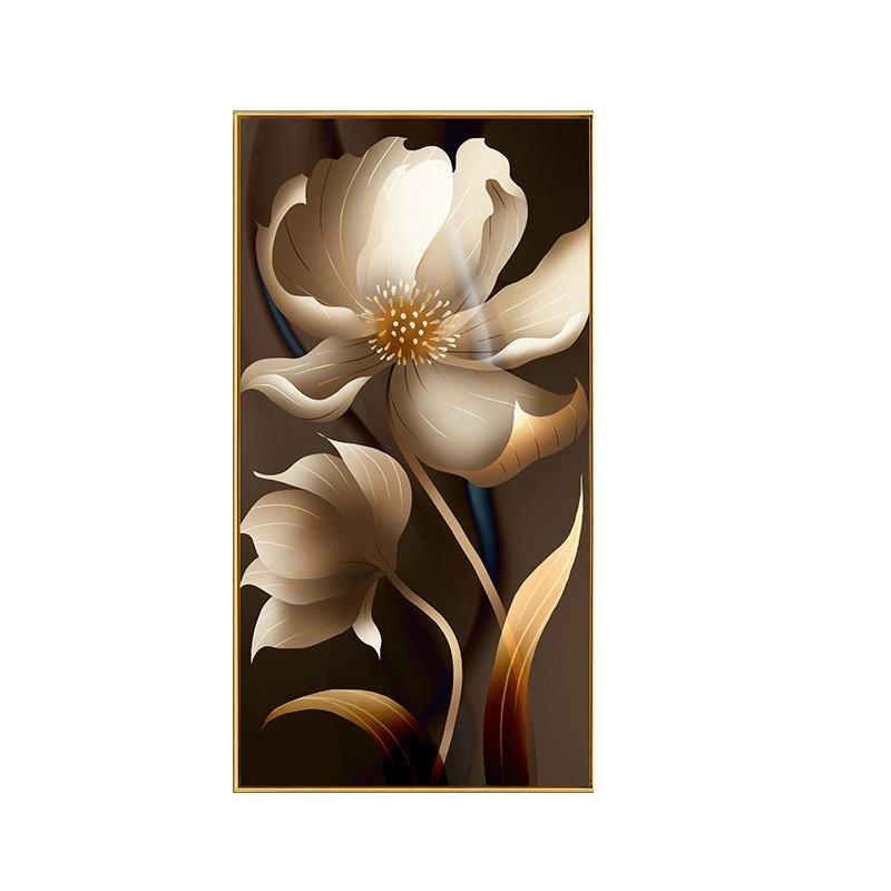 新款满钻5D钻石画满钻玄关竖版客厅欧式花卉雏菊钻石砖石十字绣