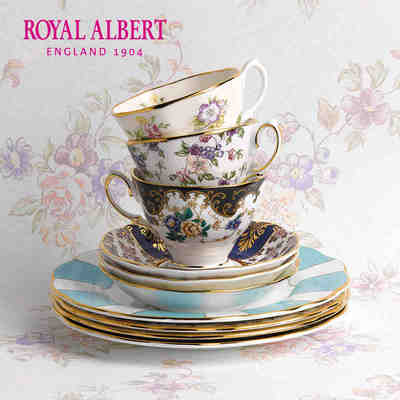 Royal Albert阿尔伯特百年系列英式骨瓷茶杯咖啡杯碟三件套装礼盒