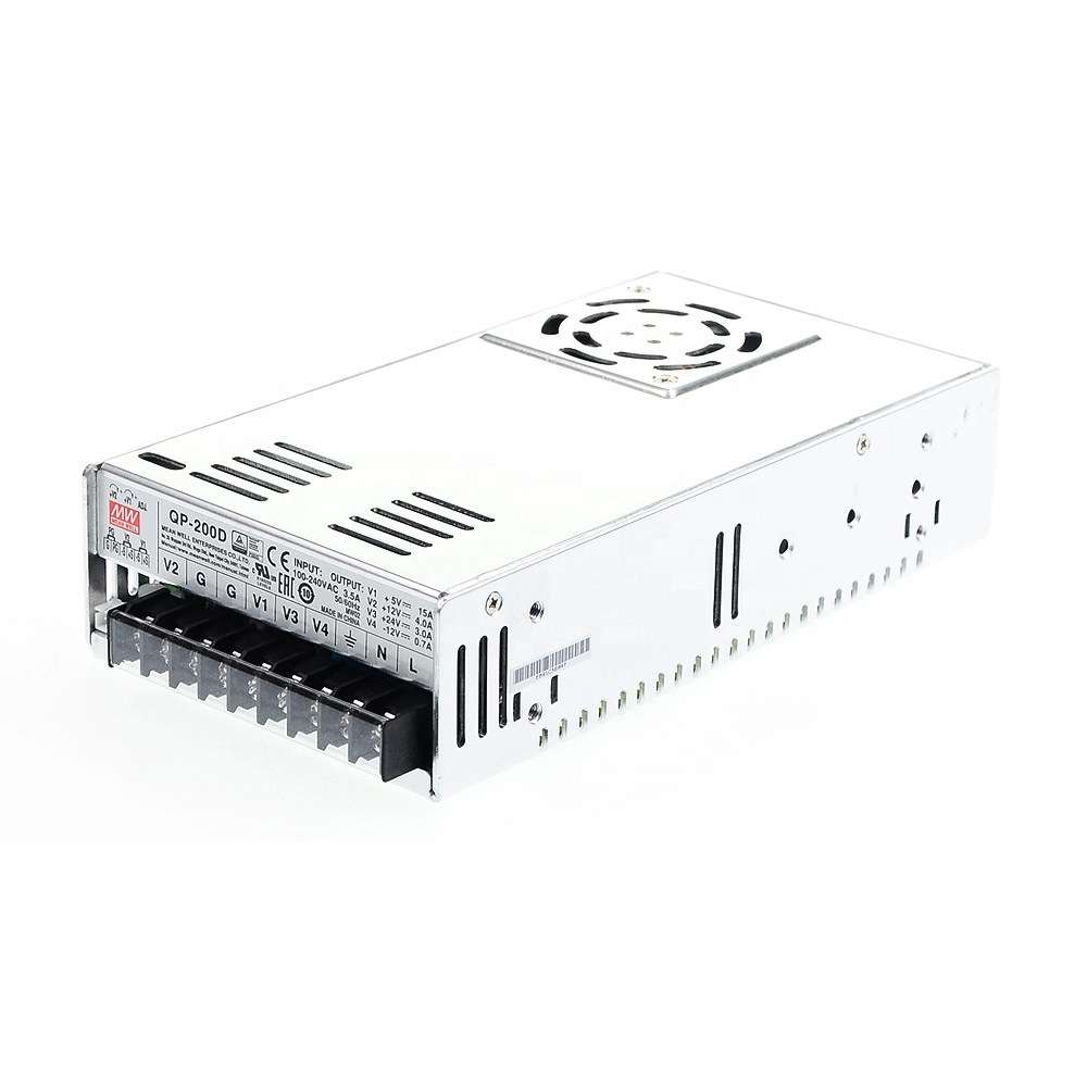 明纬qp-200d+5V20A +12V7A +24V6A -12V1A 四路PFC明纬电源