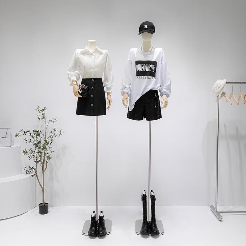 加厚底座韩版锁骨平肩模特道具女人偶服装店展示架全身人台
