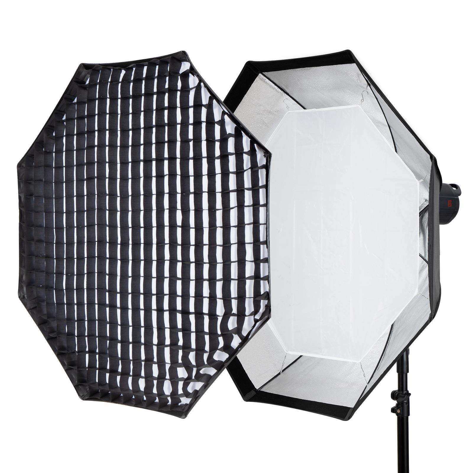 95cm八角形网格柔光罩影视灯箱补光灯罩宝荣卡口蜂窝格栅柔光灯箱