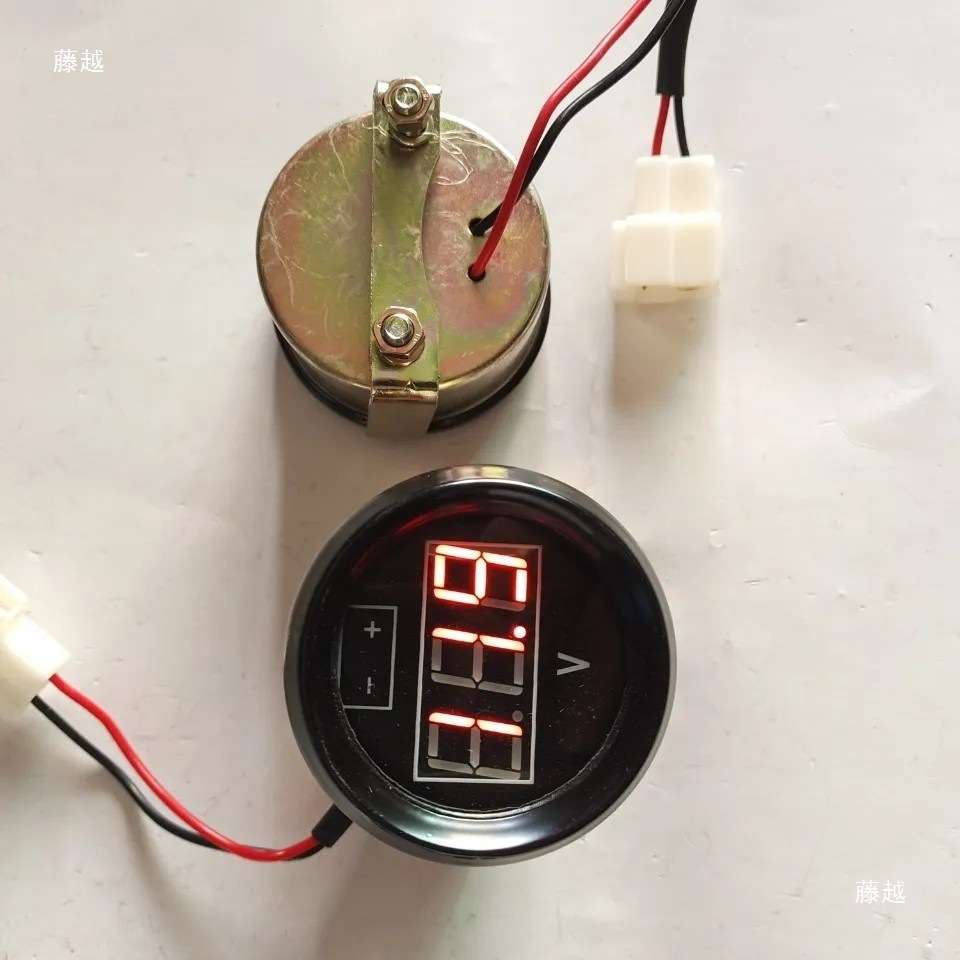 12V24V圆形电子电压电感水温机油油量燃油指针针电压表改装