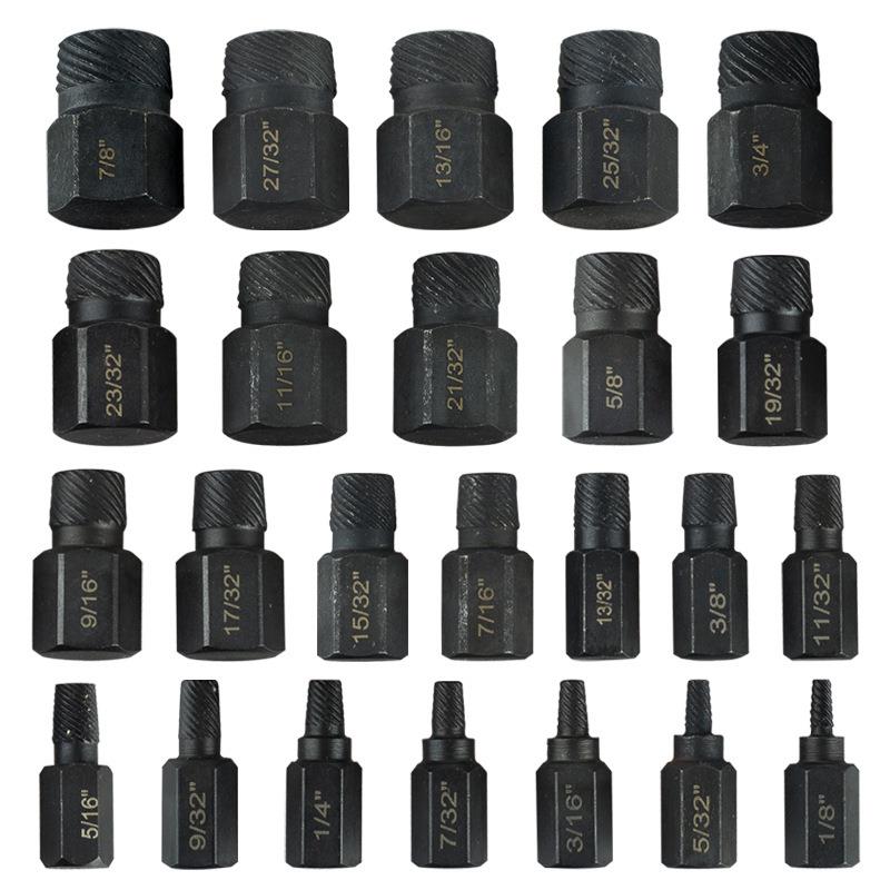 WD25pcs断头螺丝取出器六角柄英制1/8