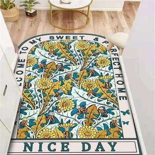 轻奢高级感高弹丝圈入户门垫pvc可剪裁进户门脚垫家用玄关防滑垫