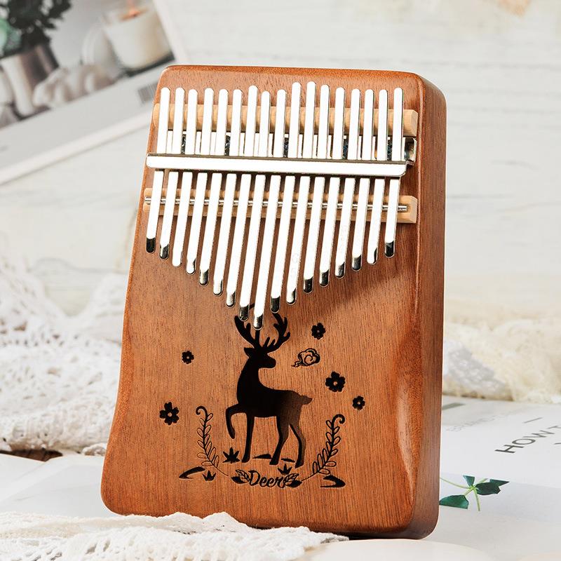 跨境亚马逊外贸实木17音拇指琴21音卡林巴手指钢琴五指琴