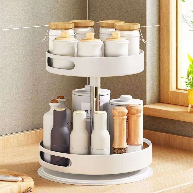 旋转调料置物架厨房调味料收纳盒用品家用大全神器储物架台面实用