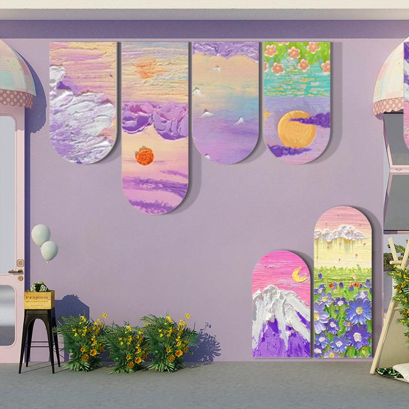 2025网红打卡造场背景拍照区氛围布置花店墙面装饰小院户外多巴胺