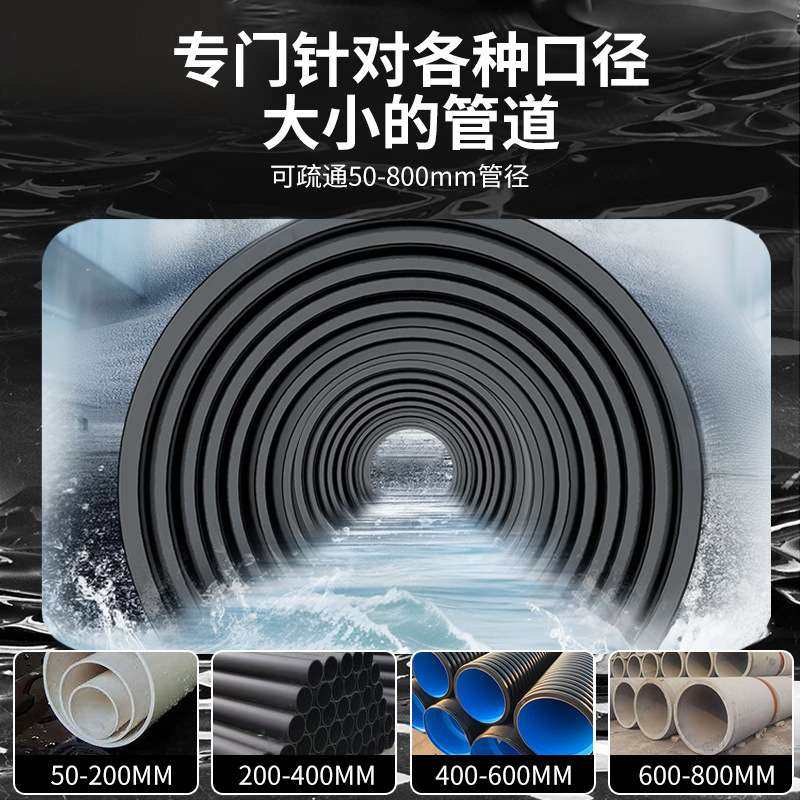 扬子高压管道疏通机220v电动下水道水老鼠工业物业水清洗机设备