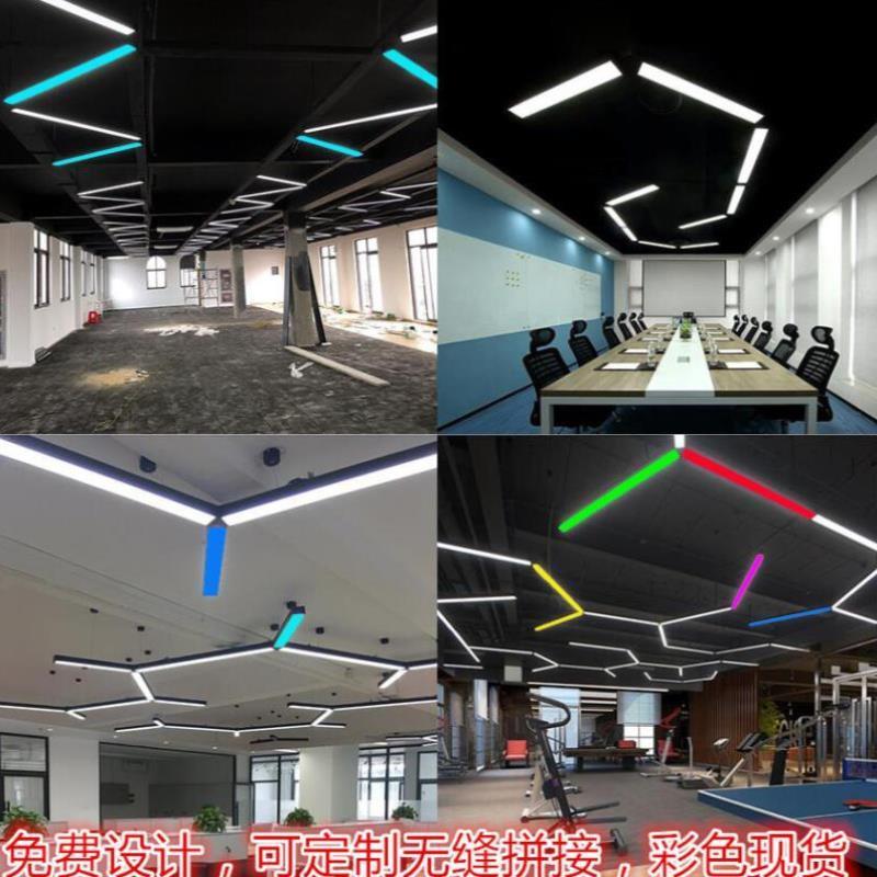 办公灯办公室吊灯led长条灯工业风创意个性工厂健身房商场造型灯