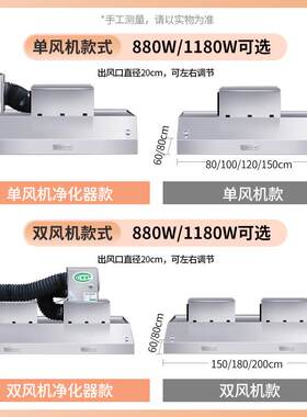 商用油烟机不锈钢大吸力大功率农村土灶柴火灶小型饭店厨房排烟罩