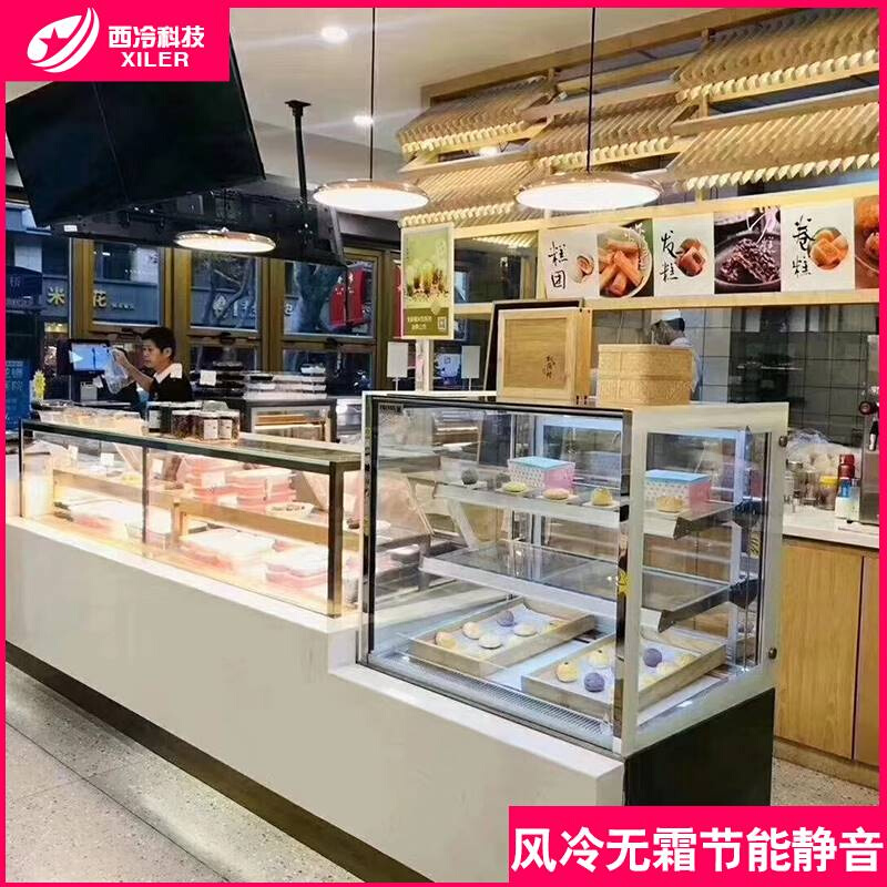 新款西冷蛋糕柜展示柜冷藏甜品柜弧形直角水果饮料保鲜柜台式风冷