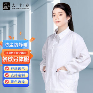 九千谷 防护喷漆无尘服电子厂防护服可定制 防静电衣工作服分体式