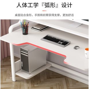 桌书桌带书架一体简约现代小户型家用桌子卧室收纳学习桌 电脑台式