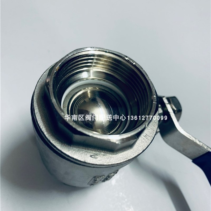 促销201/304/Q11F16P不锈钢两片式内螺纹全通径直通式球阀DN152