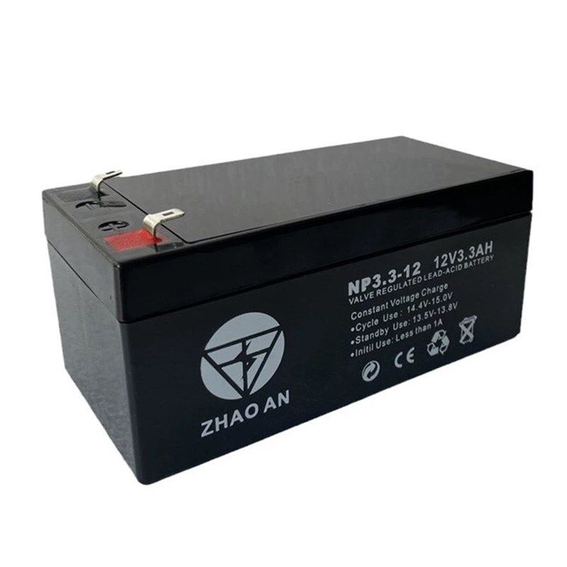ZHAOAN12V3.3AH蓄电池消防主机6-FM-3.3广日立电梯应急电池